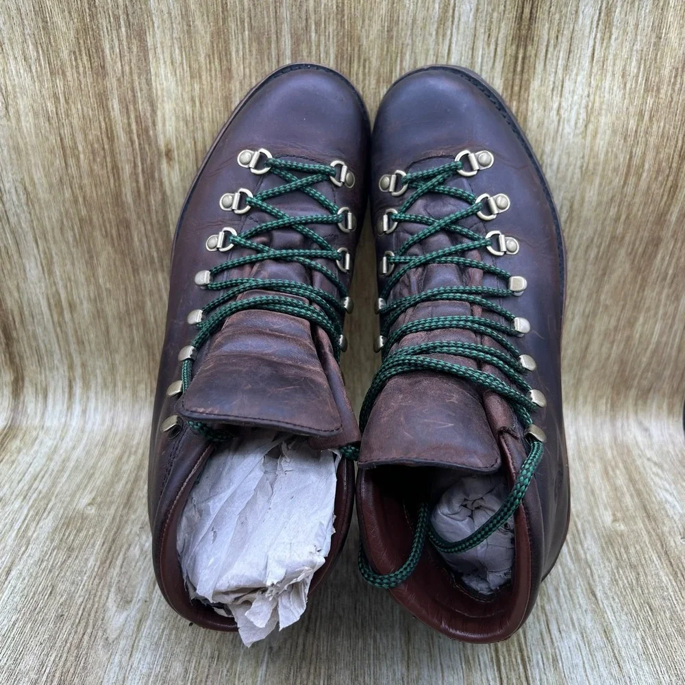 Polo Ralph Lauren Acworth Hiking Boots Men's Size 11 D Brown Oiled Calf Leather